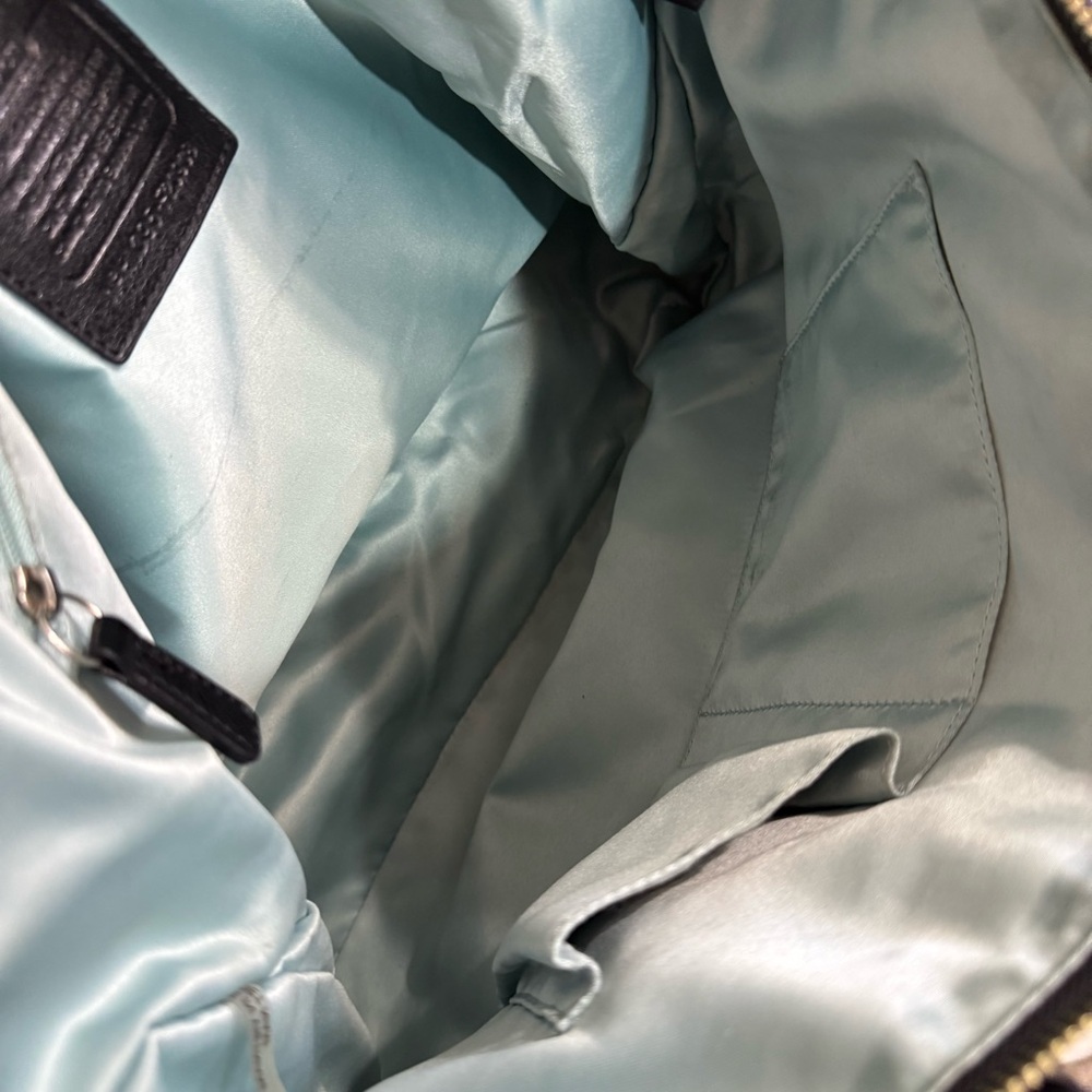Coach Daisy Black and Silver Signature Tote Bag with 2 Hangtags - Picture 12 of 15